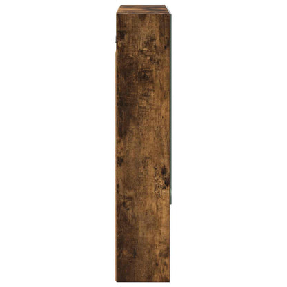 Mobiletto per specchio da bagno Rovere fumé 60 x 14.5 x 70 cm | homemem39