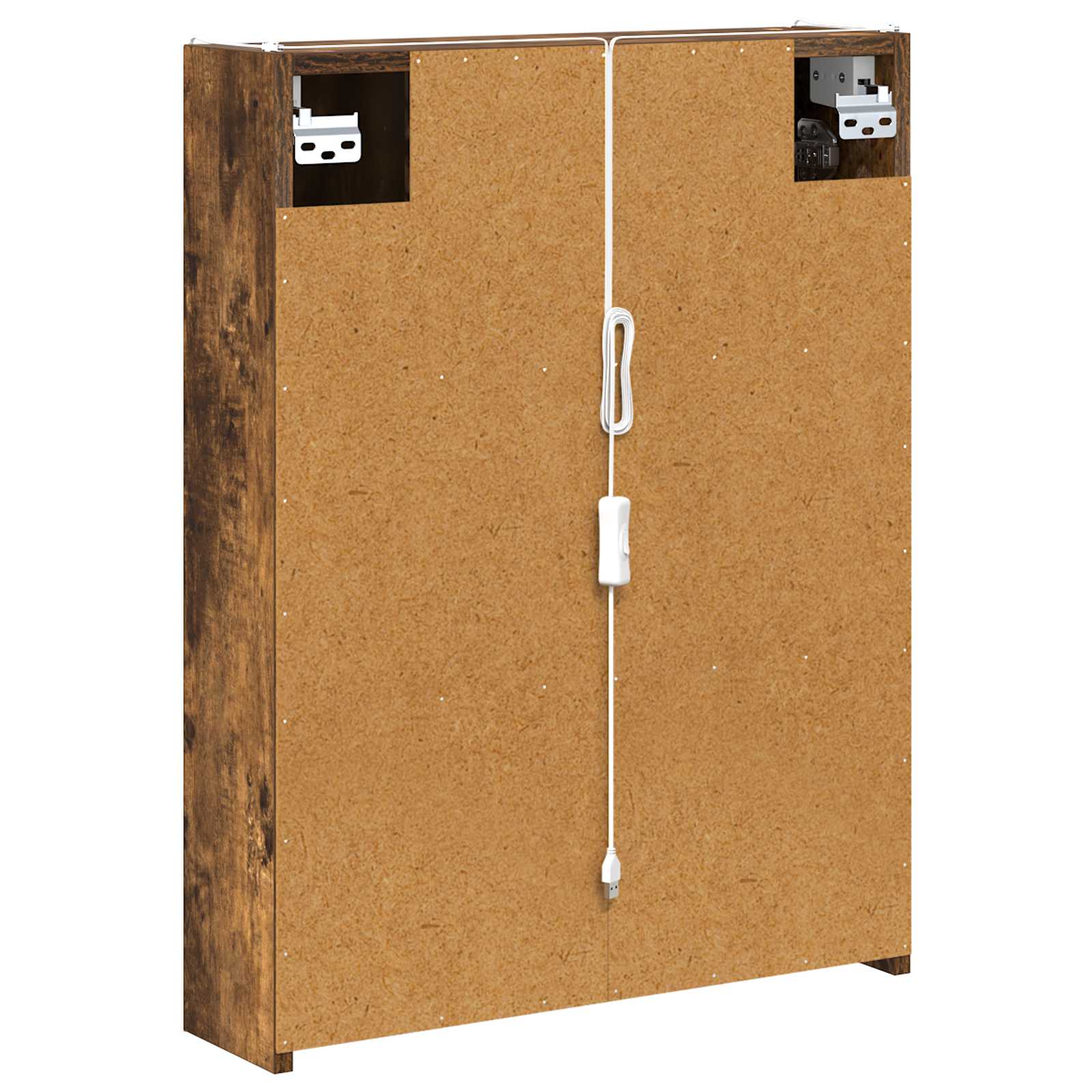 Mobiletto per specchio da bagno Rovere fumé 73.5 x 15.5 x 70 cm | homemem39