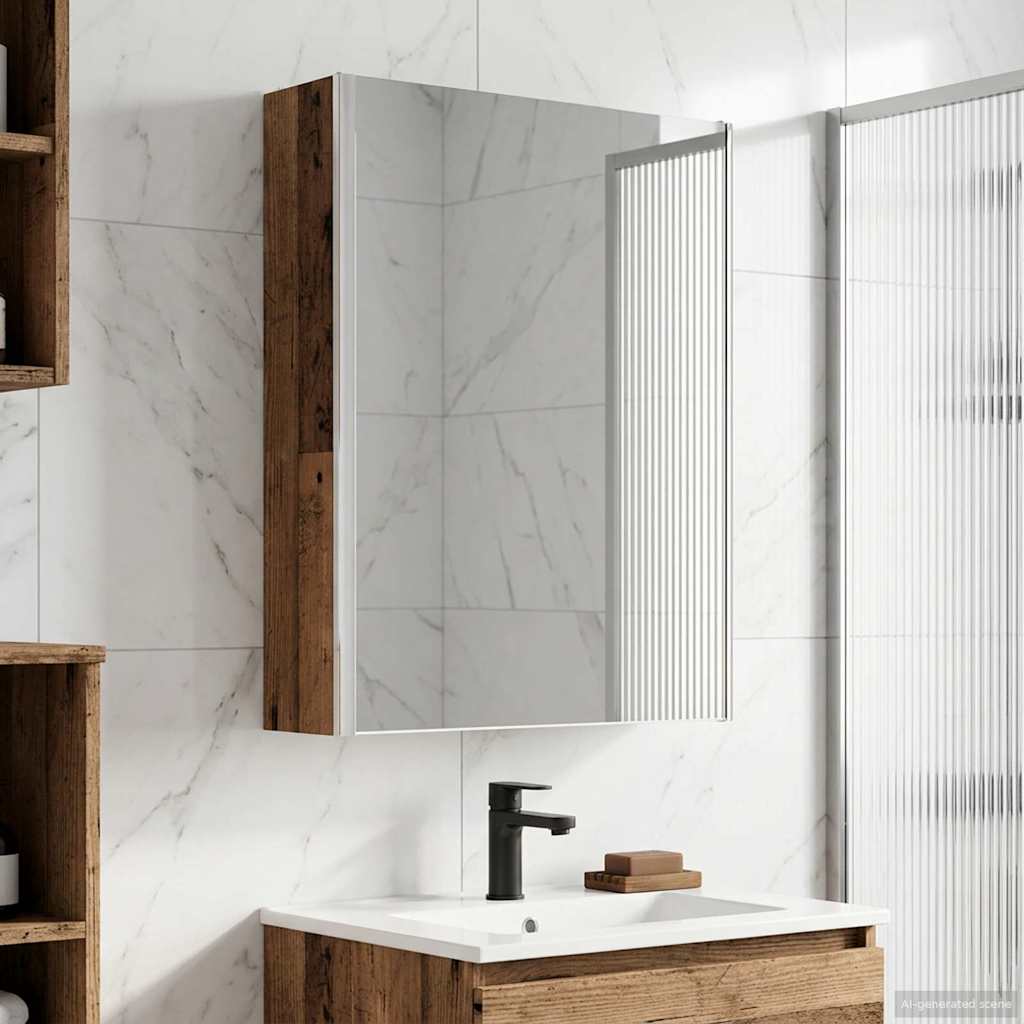 Mobiletto per specchio da bagno Legno vecchio | homemem39