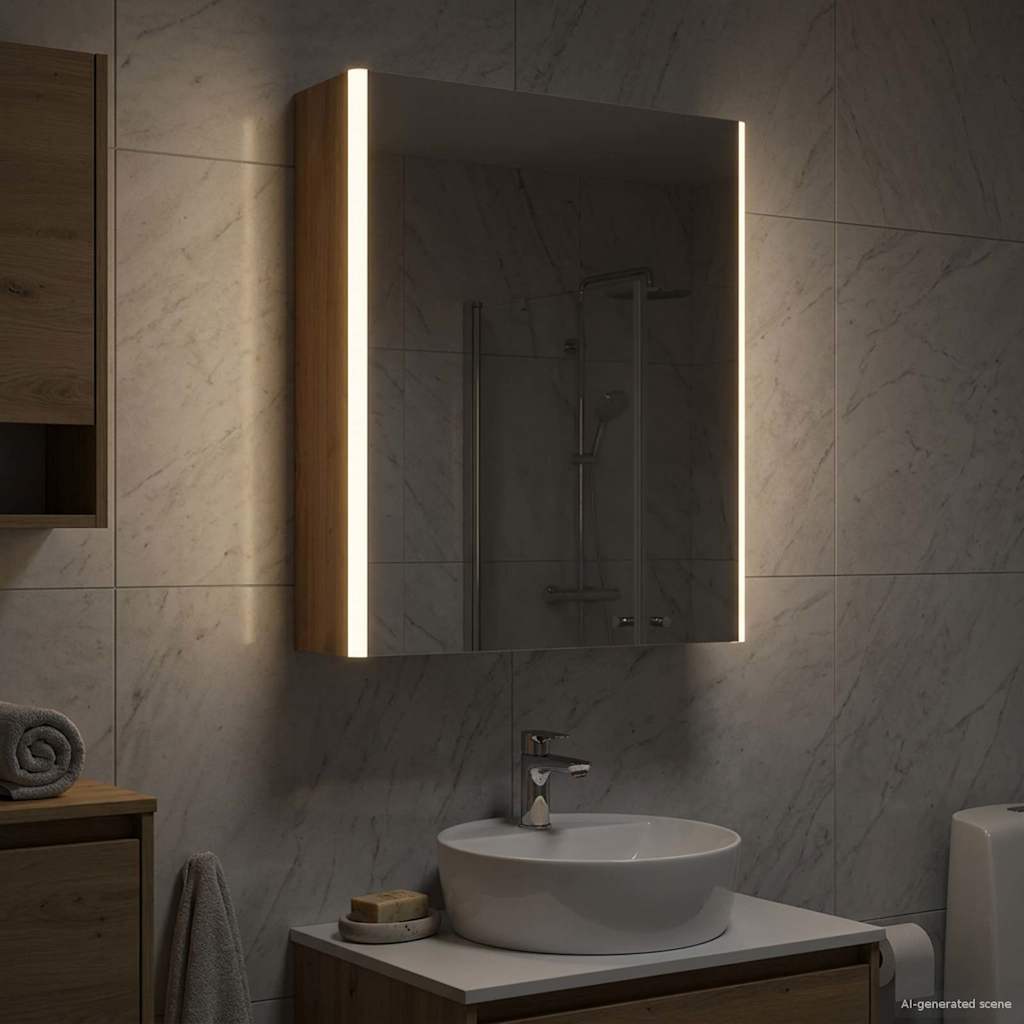 Mobiletto per specchio da bagno Rovere Artigianale | homemem39