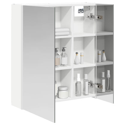 Mobiletto per specchio da bagno Bianco 63,5 x 15,5 x 70 cm | homemem39