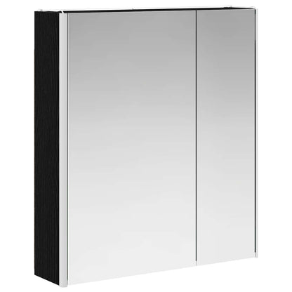 Mobiletto per specchio da bagno Rovere Nero 63,5 x 15,5 x 70 cm | homemem39