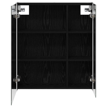 Mobiletto per specchio da bagno Rovere Nero 63,5 x 15,5 x 70 cm | homemem39