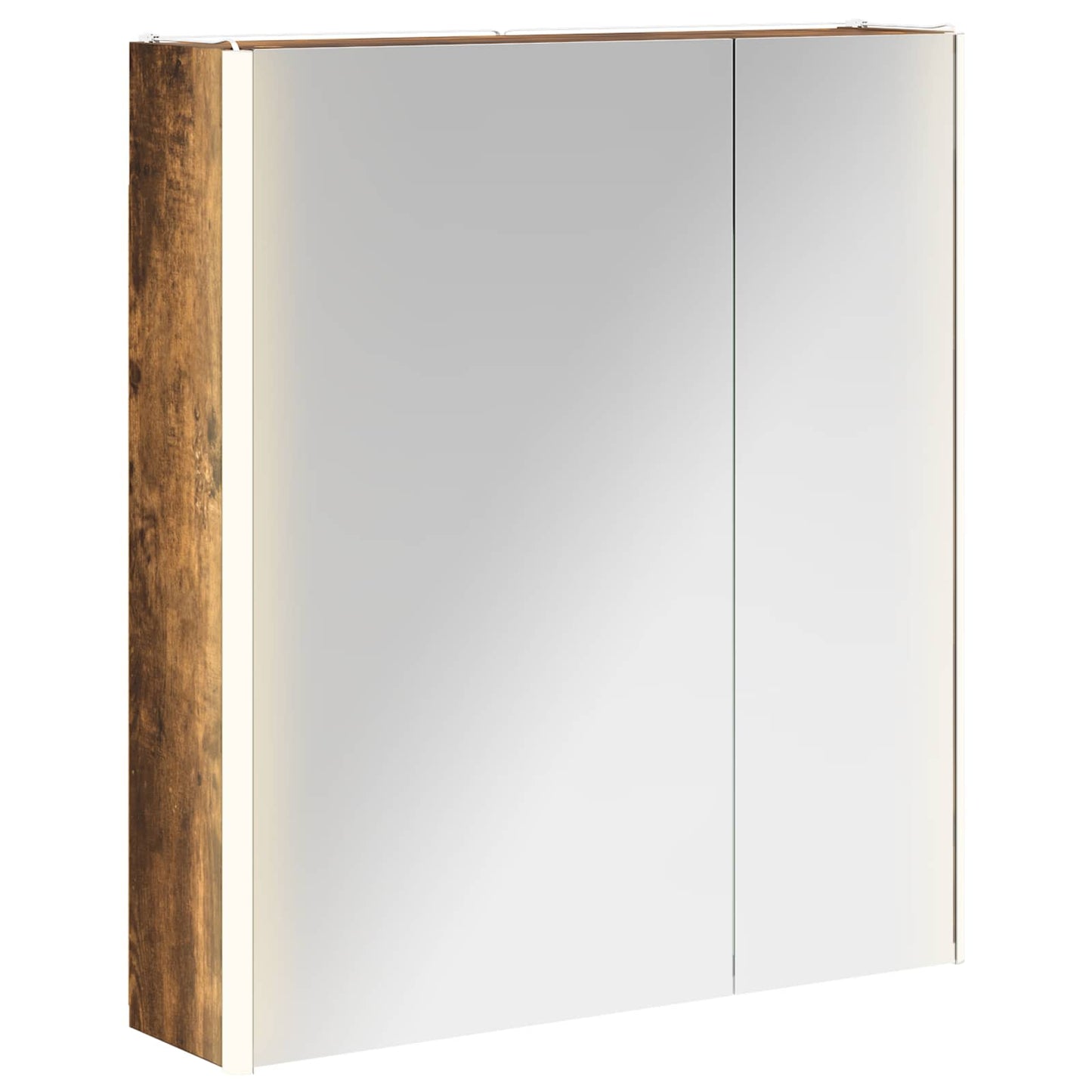 Mobiletto per specchio da bagno Rovere fumé 63,5 x 15,5 x 70 cm | homemem39