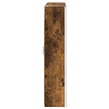 Mobiletto per specchio da bagno Rovere fumé 63,5 x 15,5 x 70 cm | homemem39