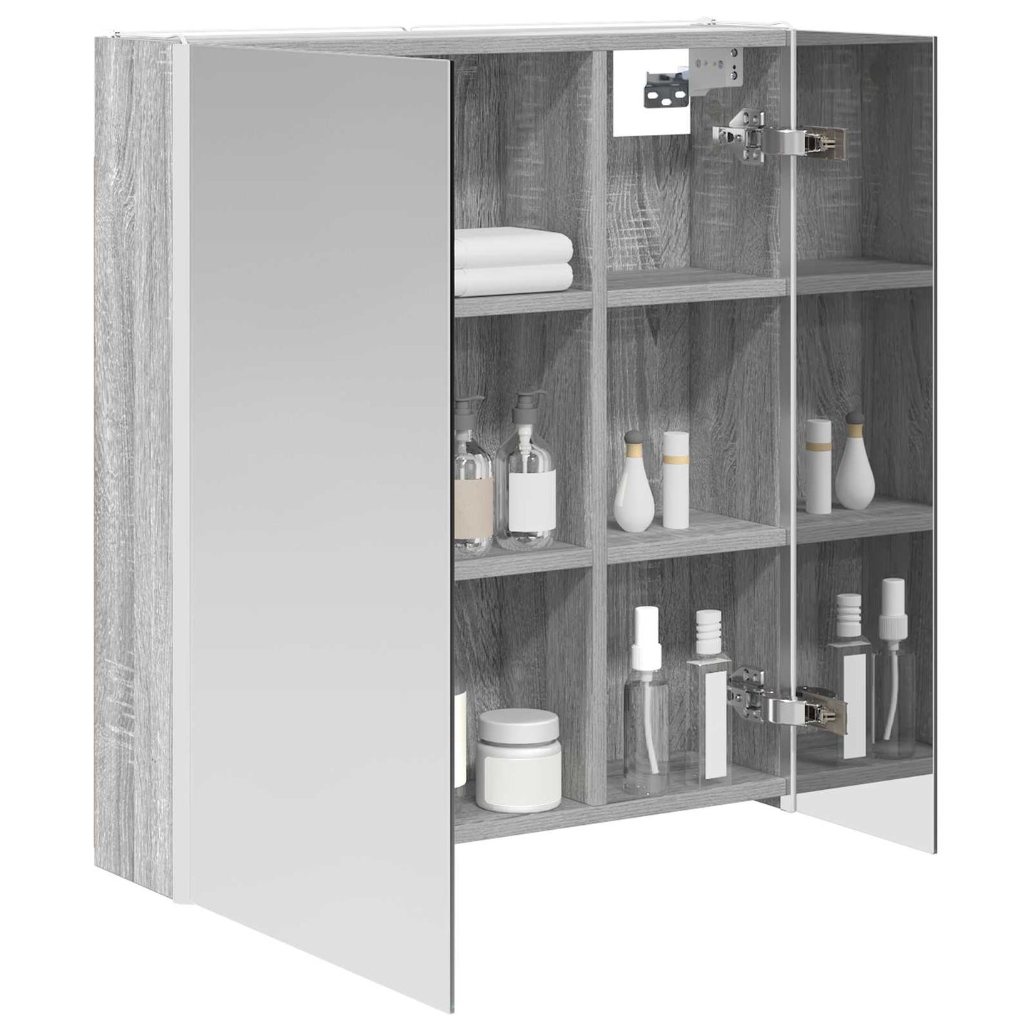 Mobiletto per specchio da bagno Grigio Sonoma | homemem39