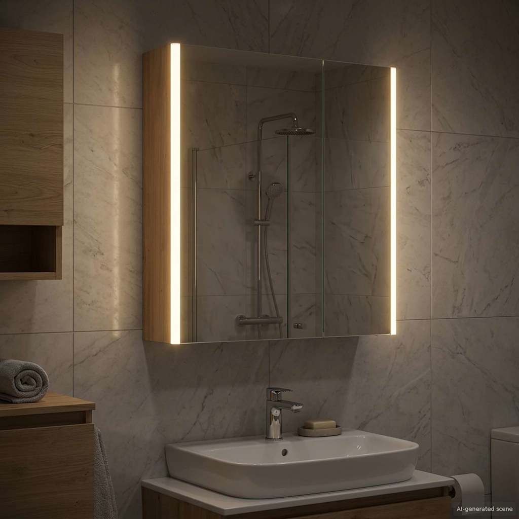 Mobiletto per specchio da bagno Rovere Artigianale | homemem39
