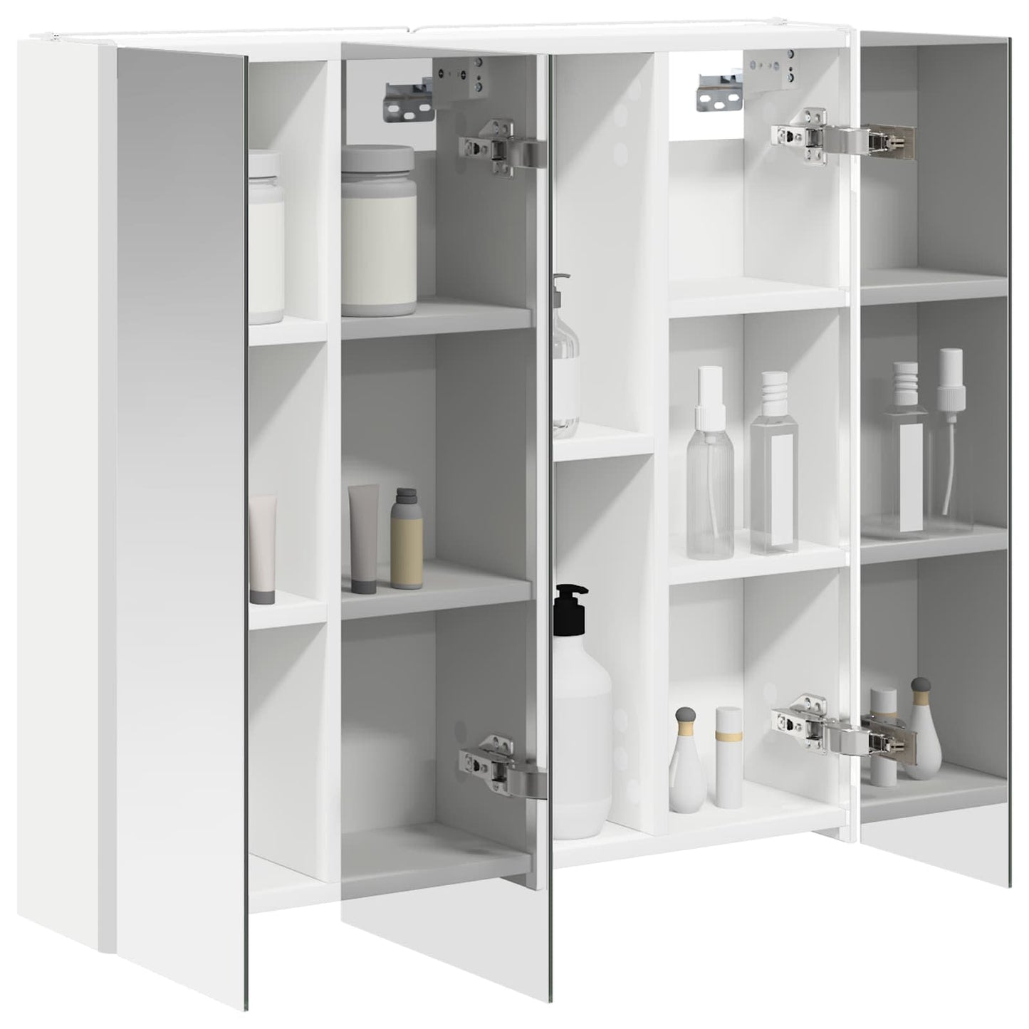 Mobiletto per specchio da bagno Bianco 63,5 x 15,5 x 60,5 cm