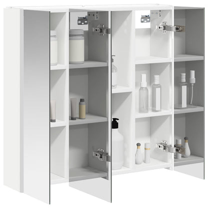 Mobiletto per specchio da bagno Bianco 63,5 x 15,5 x 60,5 cm