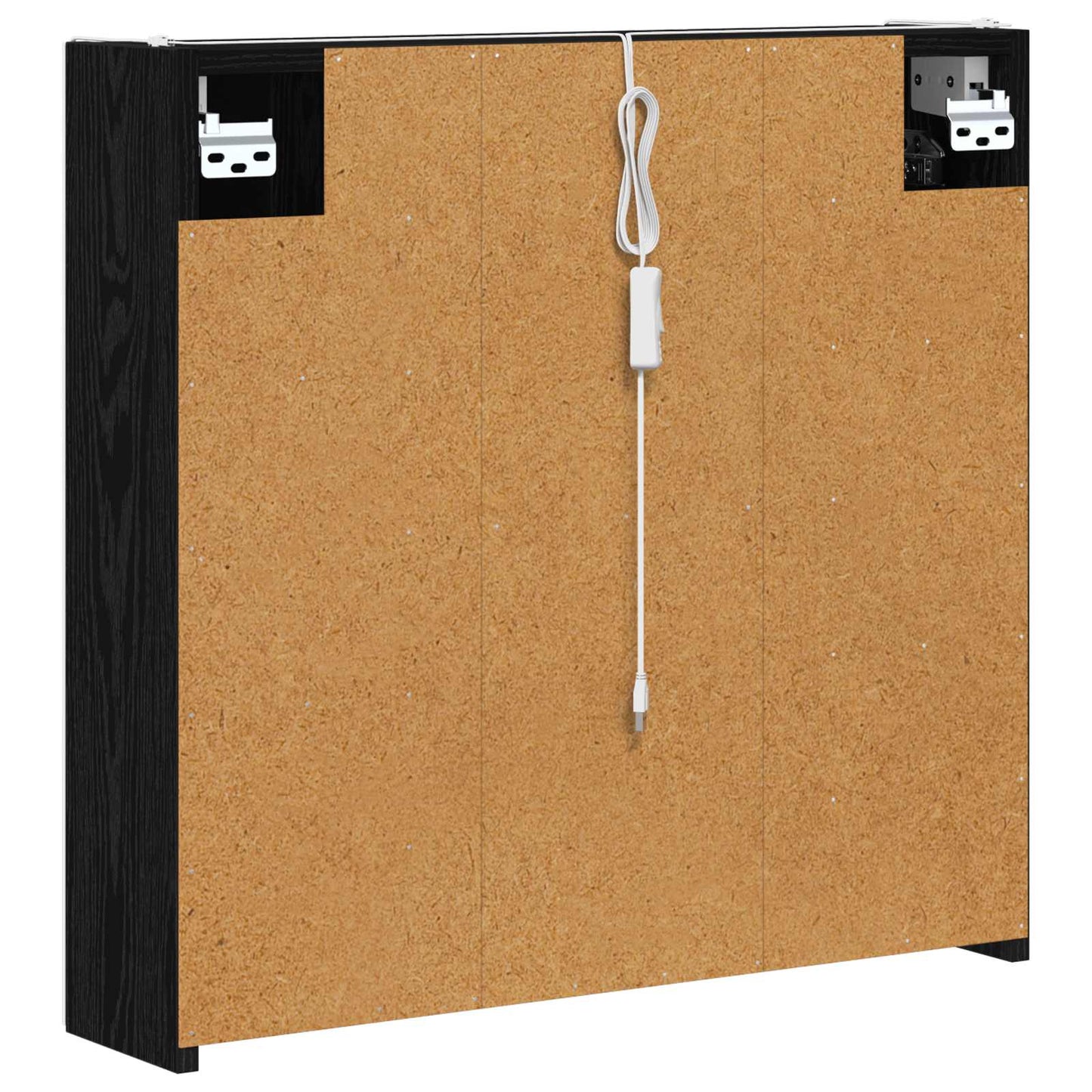 Mobiletto per specchio da bagno Rovere Nero | homemem39