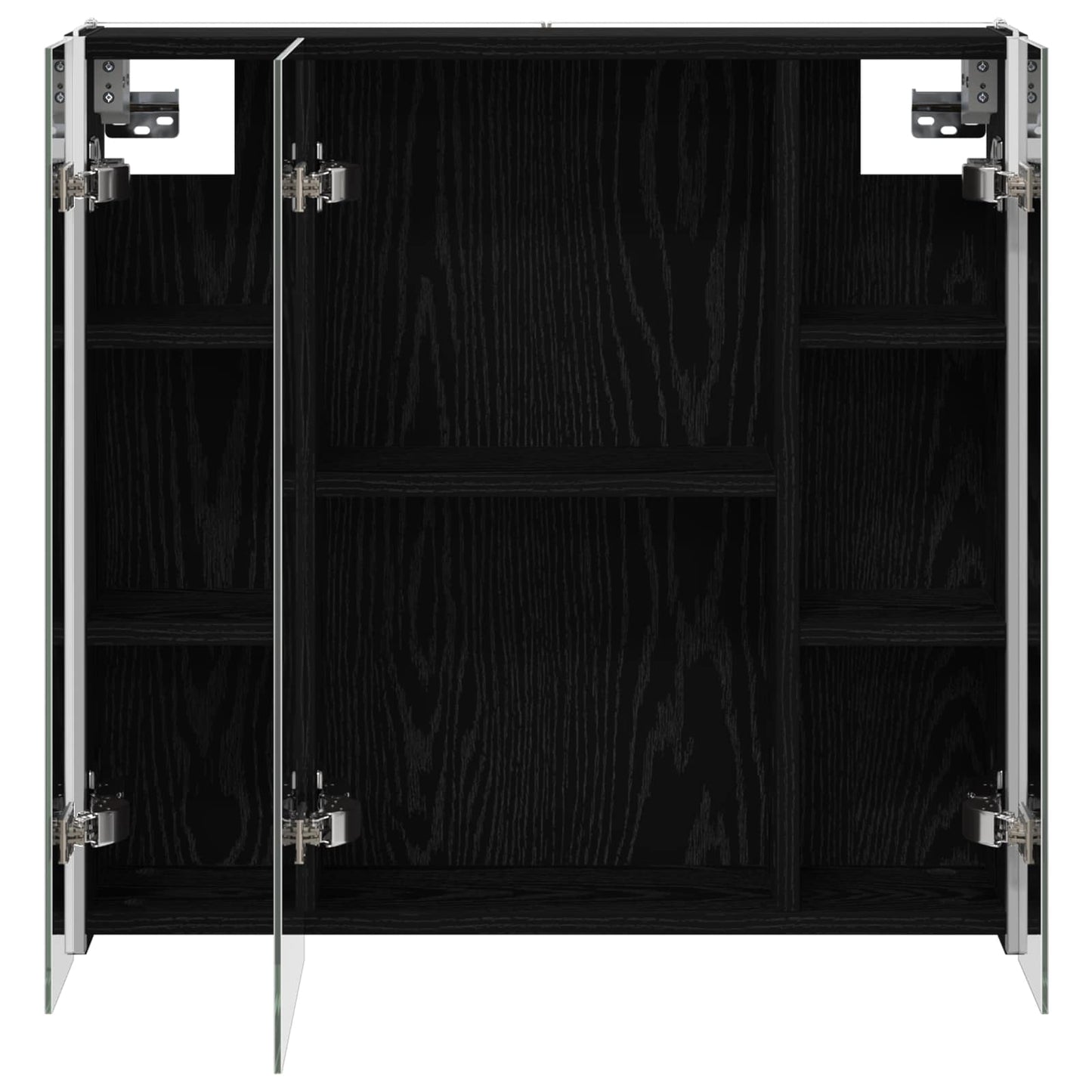 Mobiletto per specchio da bagno Rovere Nero | homemem39