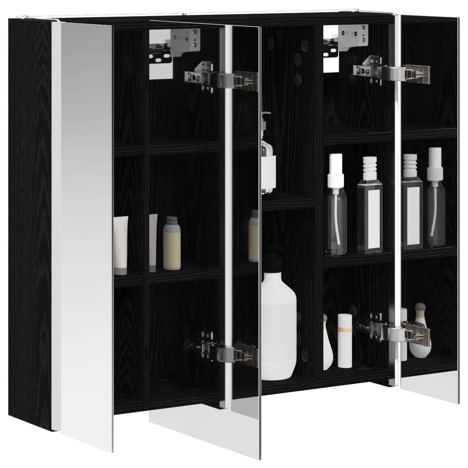 Mobiletto per specchio da bagno Rovere Nero | homemem39