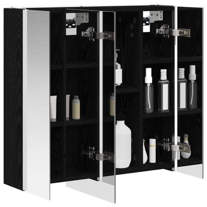 Mobiletto per specchio da bagno Rovere Nero | homemem39
