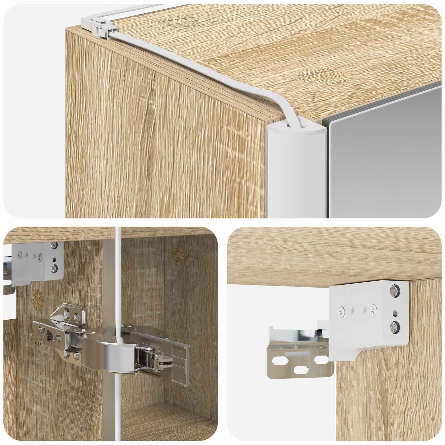 Mobiletto per specchio da bagno Rovere Sonoma | homemem39