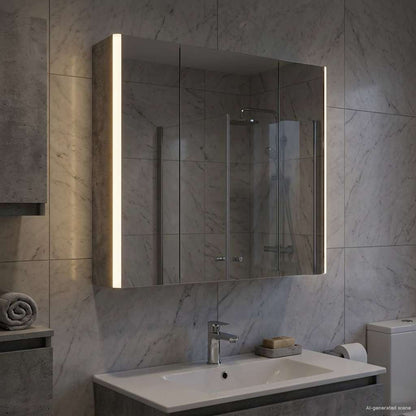 Mobiletto per specchio da bagno Grigio cemento | homemem39