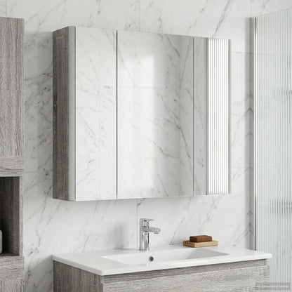 Mobiletto per specchio da bagno Grigio Sonoma | homemem39