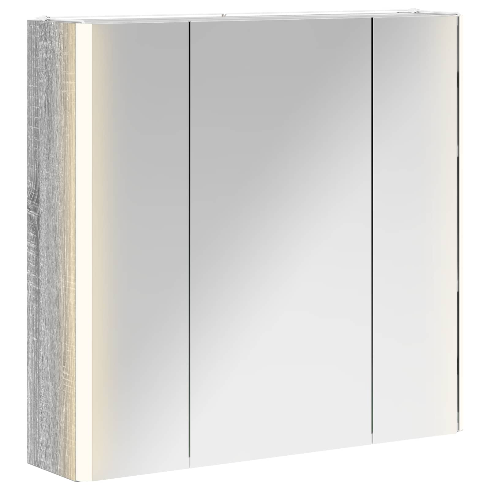 Mobiletto per specchio da bagno Grigio Sonoma | homemem39