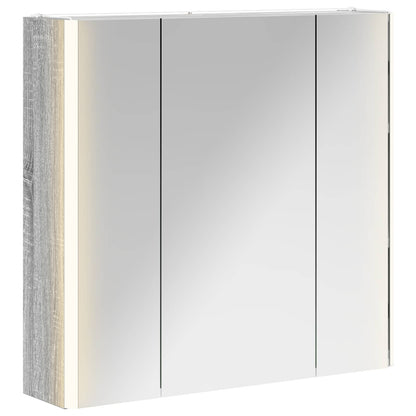 Mobiletto per specchio da bagno Grigio Sonoma | homemem39