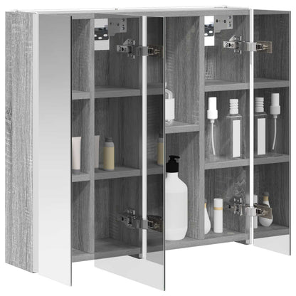 Mobiletto per specchio da bagno Grigio Sonoma | homemem39