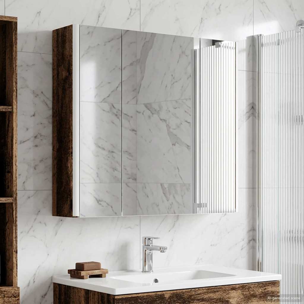 Mobiletto per specchio da bagno Legno vecchio | homemem39