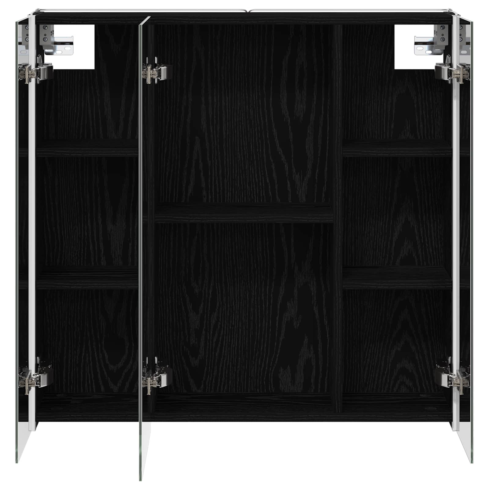 Mobiletto per specchio da bagno Rovere Nero 73.5 x 15.5 x 70 cm | homemem39