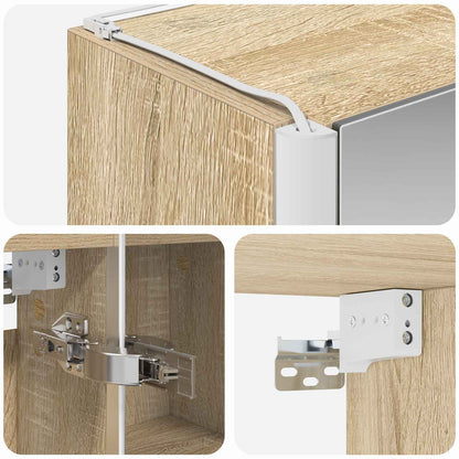 Mobiletto per specchio da bagno con lo scaffale Rovere Sonoma | homemem39