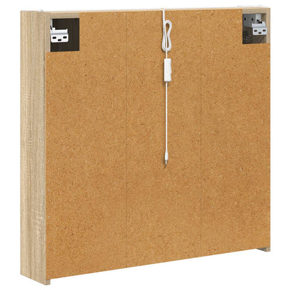 Mobiletto per specchio da bagno con lo scaffale Rovere Sonoma