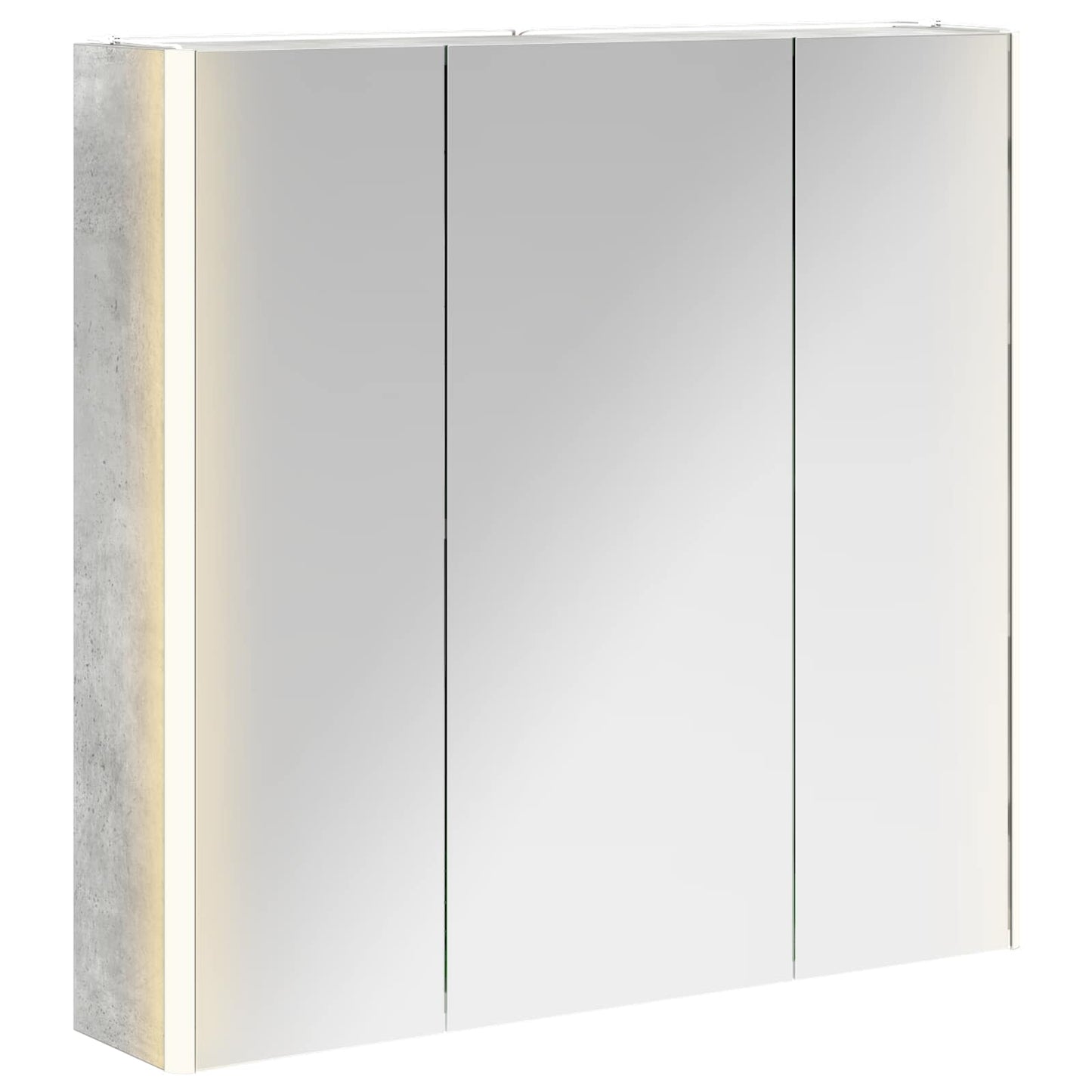 Mobiletto per specchio da bagno con lo scaffale Grigio cemento | homemem39