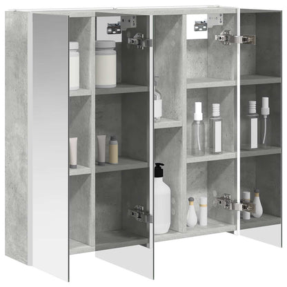 Mobiletto per specchio da bagno con lo scaffale Grigio cemento | homemem39