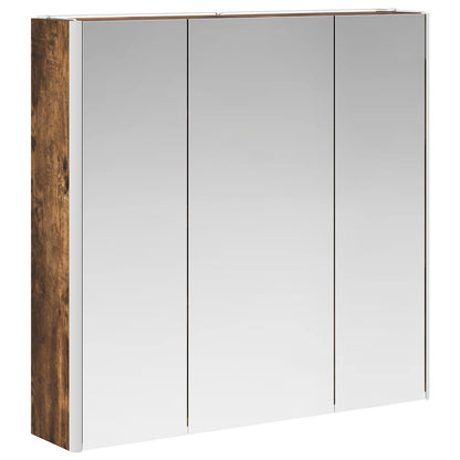 Mobiletto per specchio da bagno Rovere fumé 73.5 x 15.5 x 70 cm