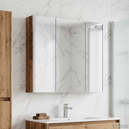 Mobiletto per specchio da bagno con lo scaffale Legno vecchio | homemem39