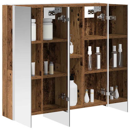 Mobiletto per specchio da bagno con lo scaffale Legno vecchio | homemem39