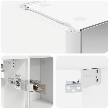 Mobiletto per specchio da bagno Bianco 83,5 x 15,5 x 70 cm | homemem39