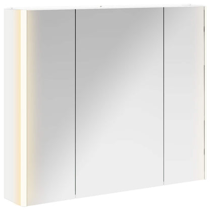 Mobiletto per specchio da bagno Bianco 83,5 x 15,5 x 70 cm