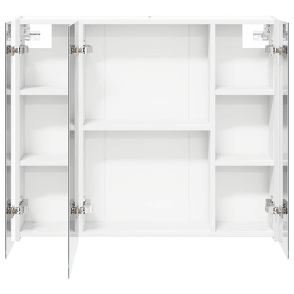 Mobiletto per specchio da bagno Bianco 83,5 x 15,5 x 70 cm