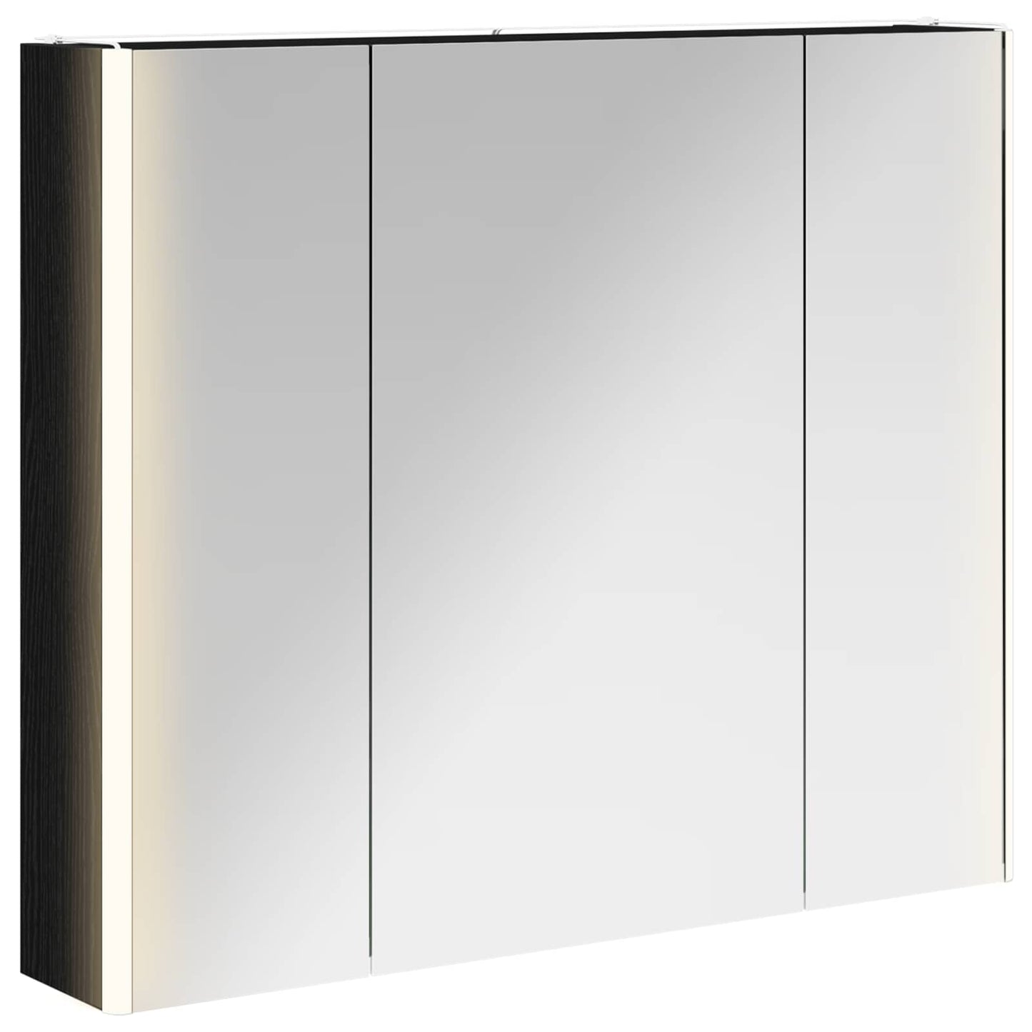 Mobiletto per specchio da bagno Rovere Nero 83,5 x 15,5 x 70 cm | homemem39
