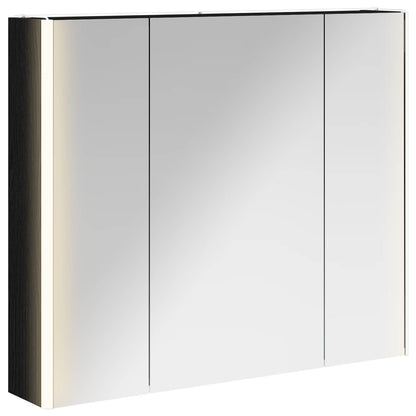Mobiletto per specchio da bagno Rovere Nero 83,5 x 15,5 x 70 cm | homemem39