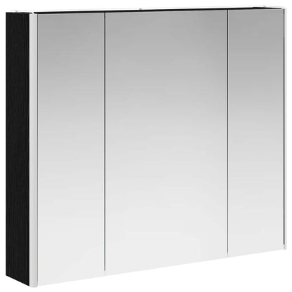 Mobiletto per specchio da bagno Rovere Nero 83,5 x 15,5 x 70 cm | homemem39