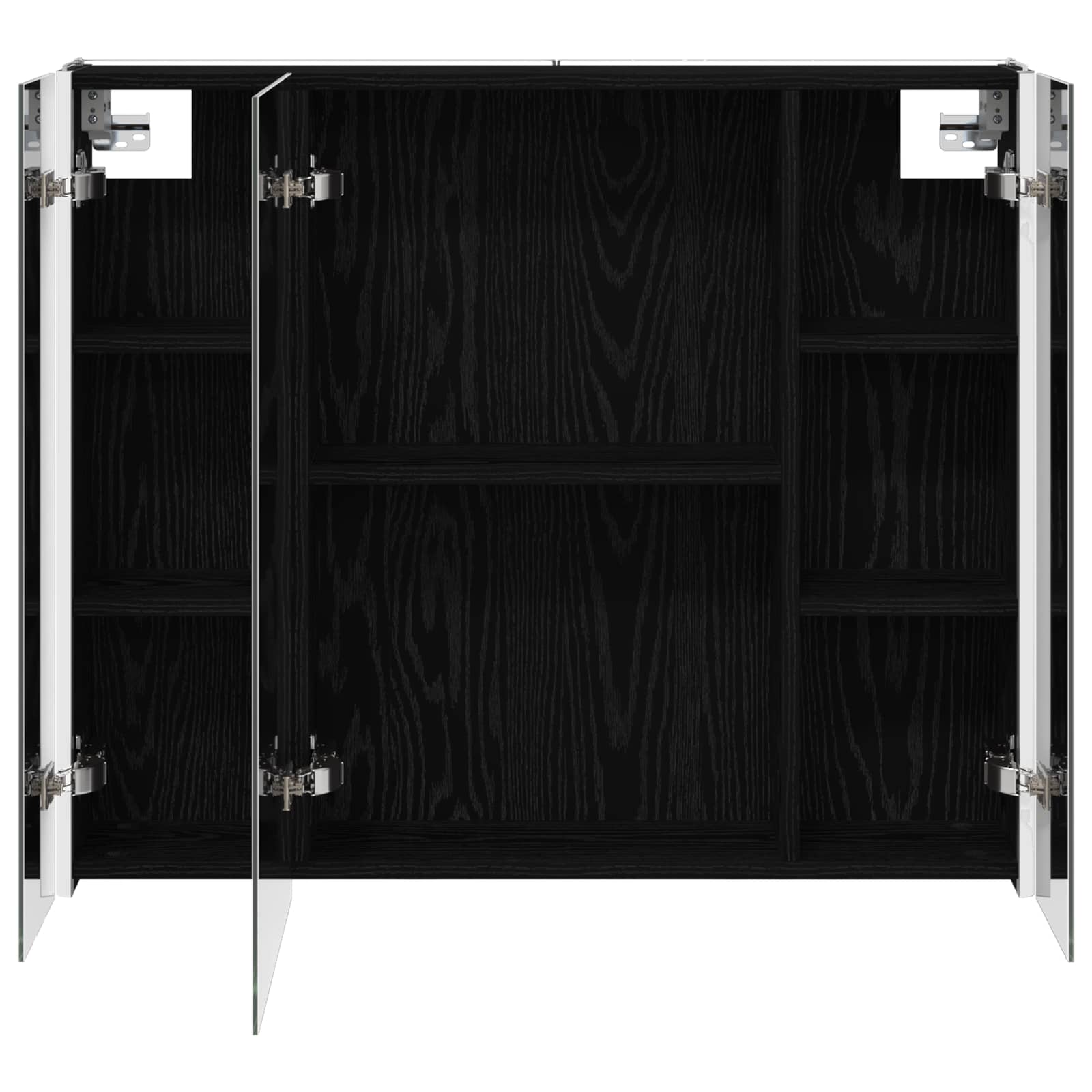 Mobiletto per specchio da bagno Rovere Nero 83,5 x 15,5 x 70 cm | homemem39