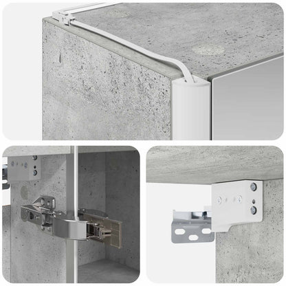 Mobiletto per specchio da bagno Grigio cemento | homemem39