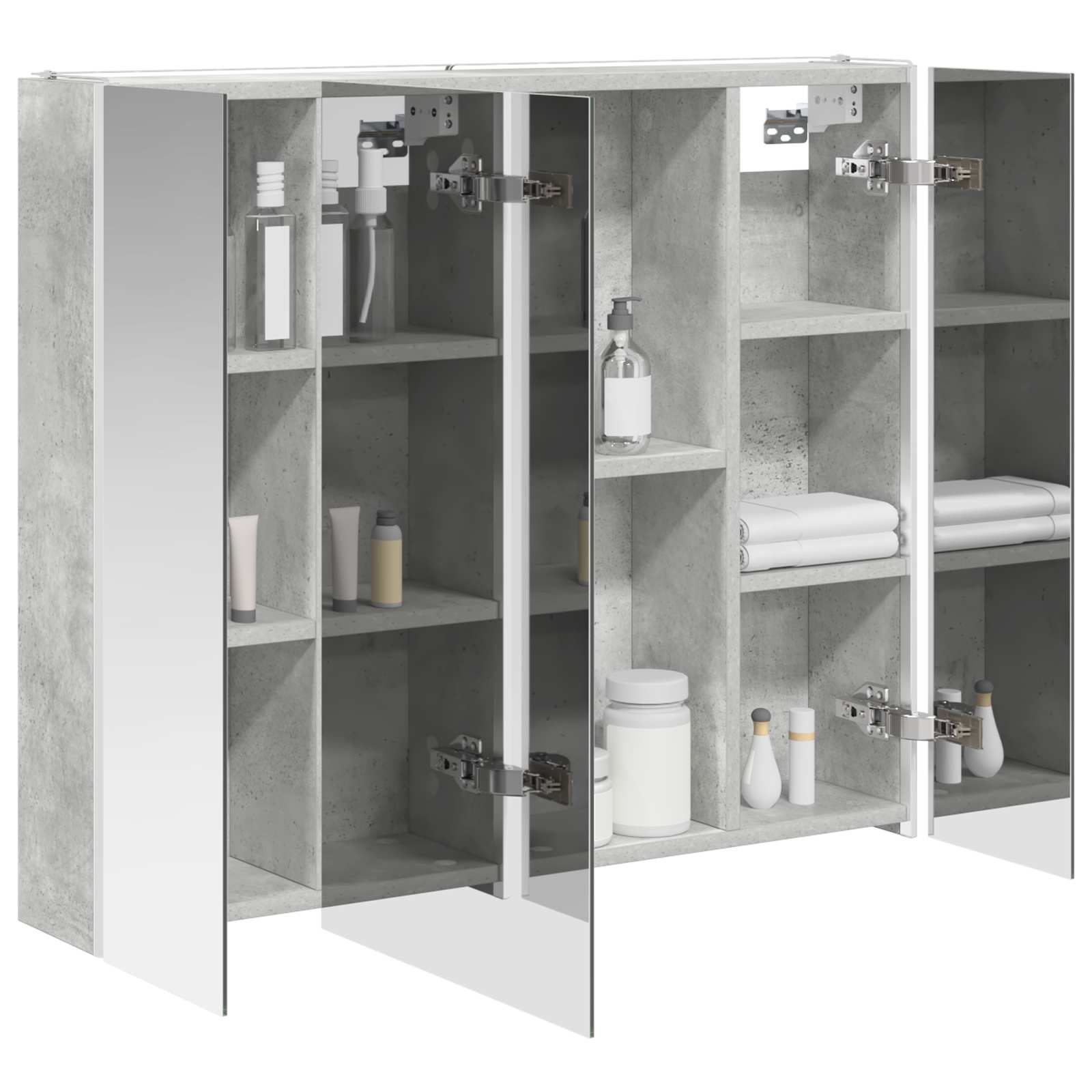 Mobiletto per specchio da bagno Grigio cemento | homemem39