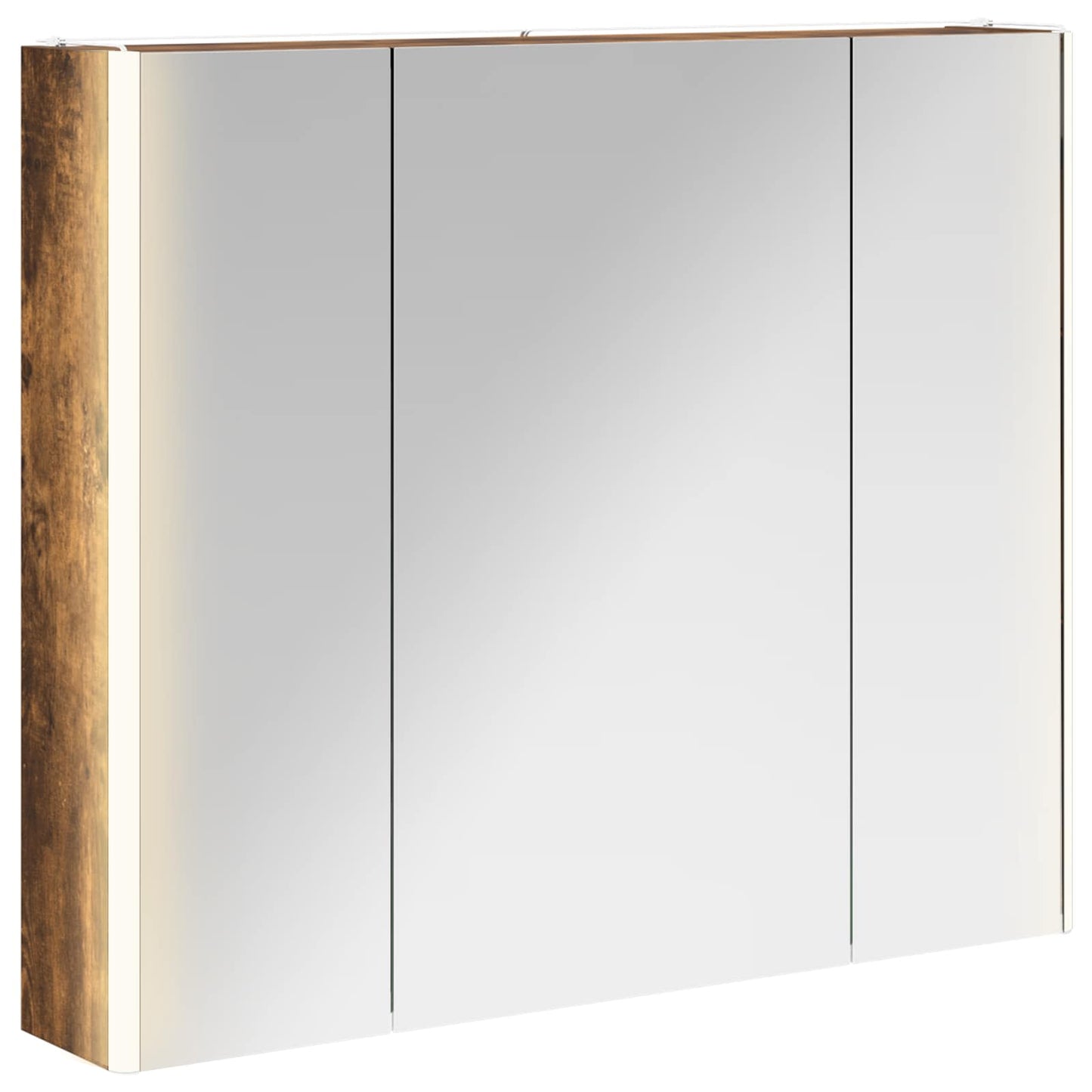 Mobiletto per specchio da bagno Rovere fumé 83,5 x 15,5 x 70 cm | homemem39