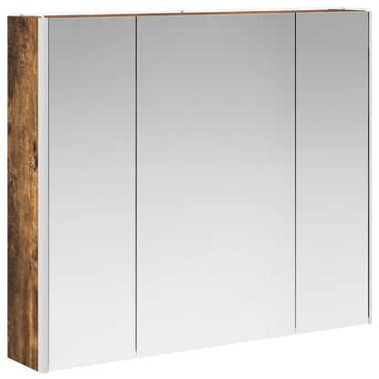 Mobiletto per specchio da bagno Rovere fumé 83,5 x 15,5 x 70 cm | homemem39