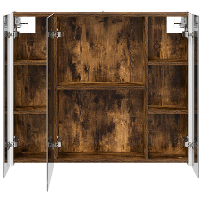 Mobiletto per specchio da bagno Rovere fumé 83,5 x 15,5 x 70 cm | homemem39