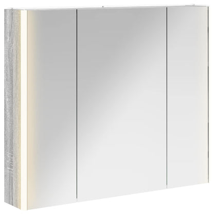 Mobiletto per specchio da bagno Grigio Sonoma