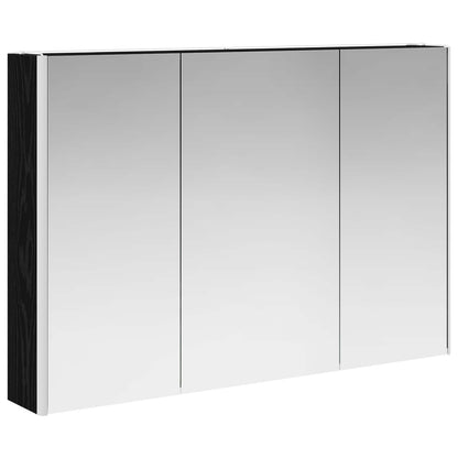 Mobiletto per specchio da bagno Rovere Nero | homemem39