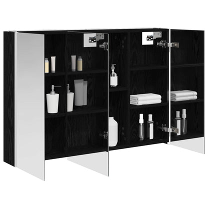 Mobiletto per specchio da bagno Rovere Nero | homemem39
