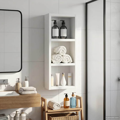 Armadio da bagno a muro con lo scaffale Bianco 20 x 10 x 50 cm | homemem39