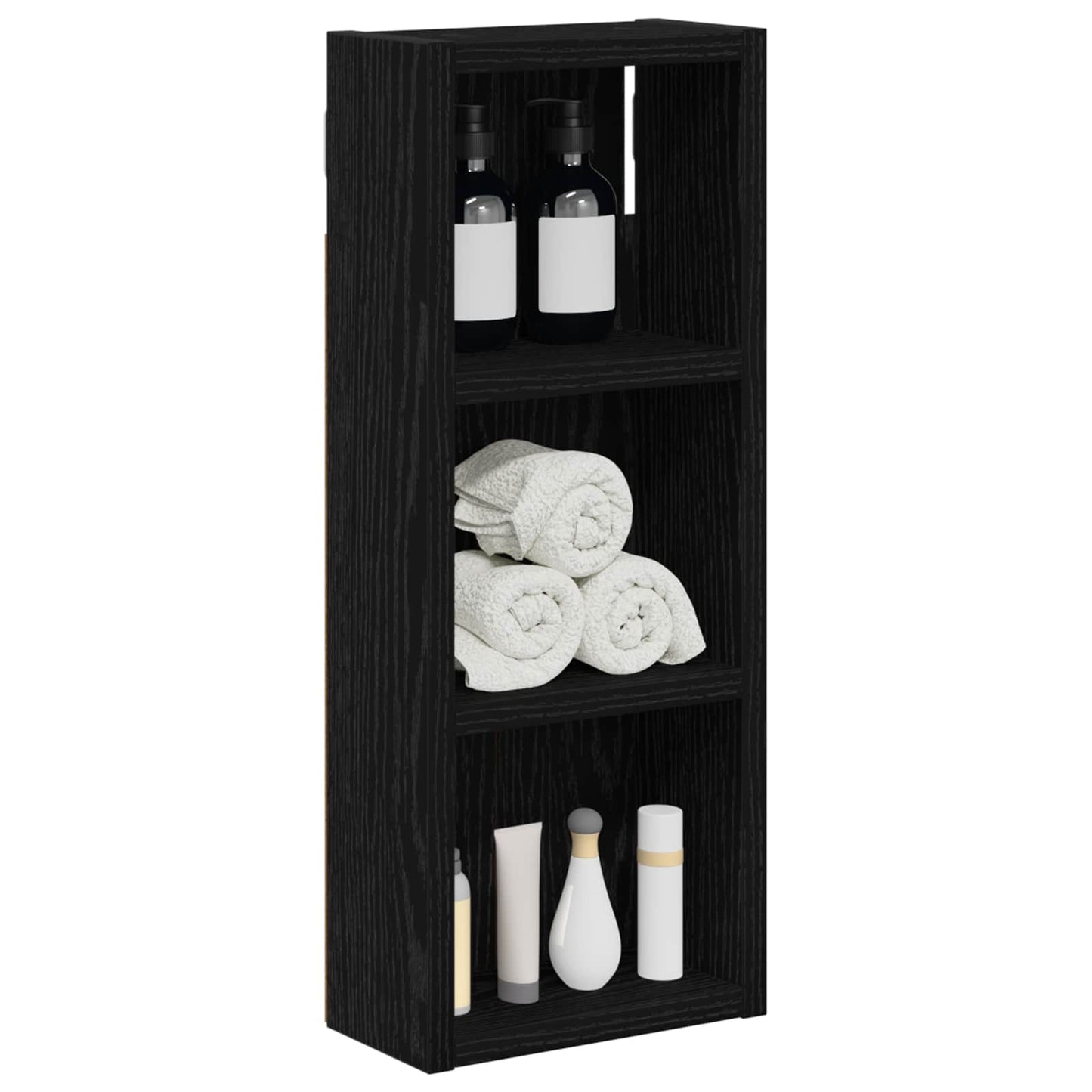 Armadio da bagno a muro Rovere Nero 20 x 10 x 50 cm | homemem39
