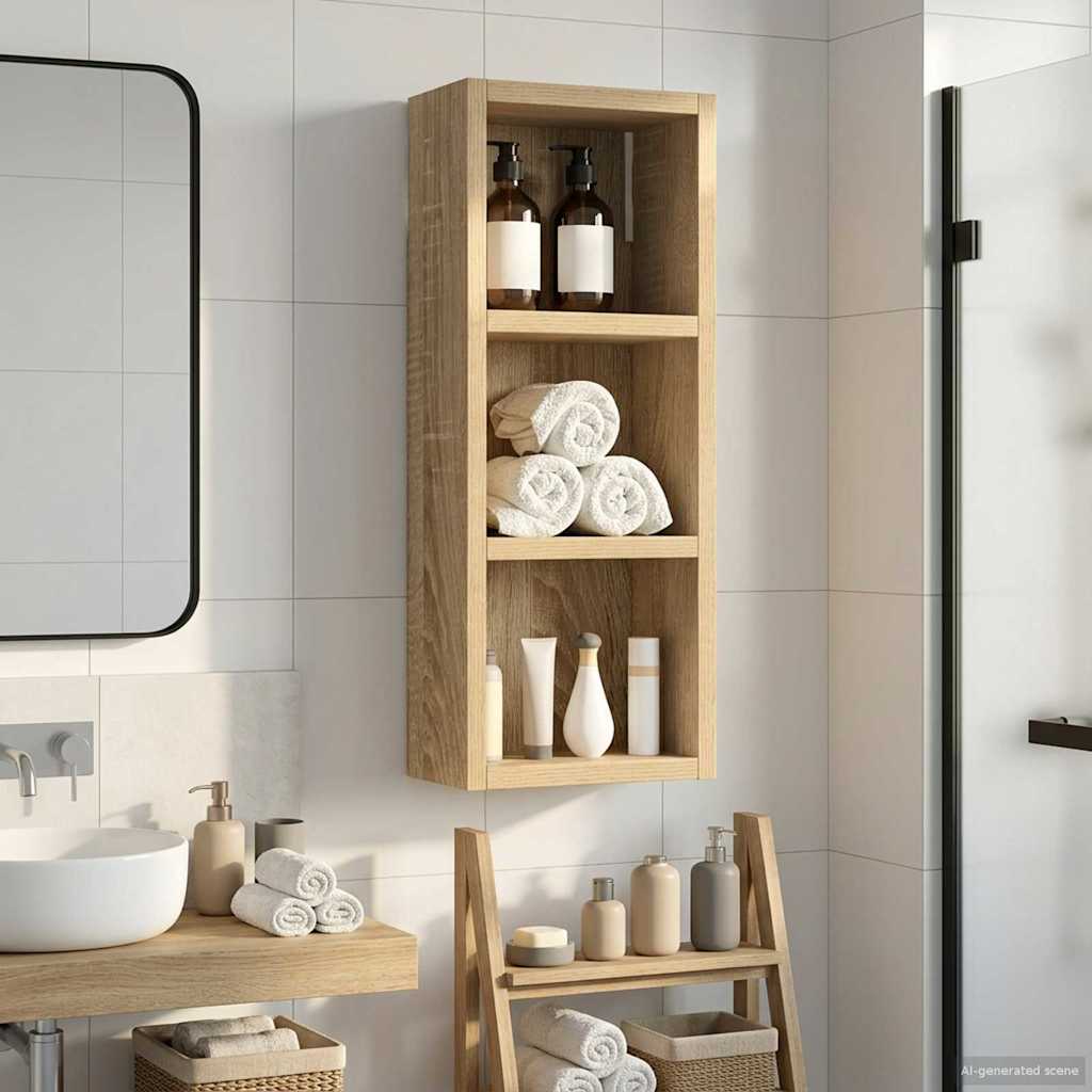 Armadio da bagno a muro Rovere Sonoma 20 x 10 x 50 cm | homemem39